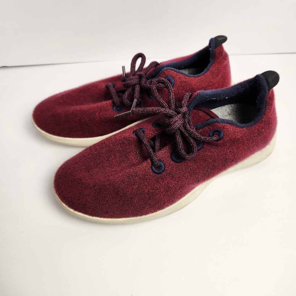 Allbirds‎ Women's Wool Runner Red Berry Low Top Lace-up Sneakers Size W8
